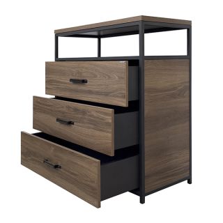 Шкаф Comforty 90 Лофт дуб тёмно-коричневый